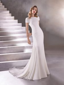 Floor length wedding dress