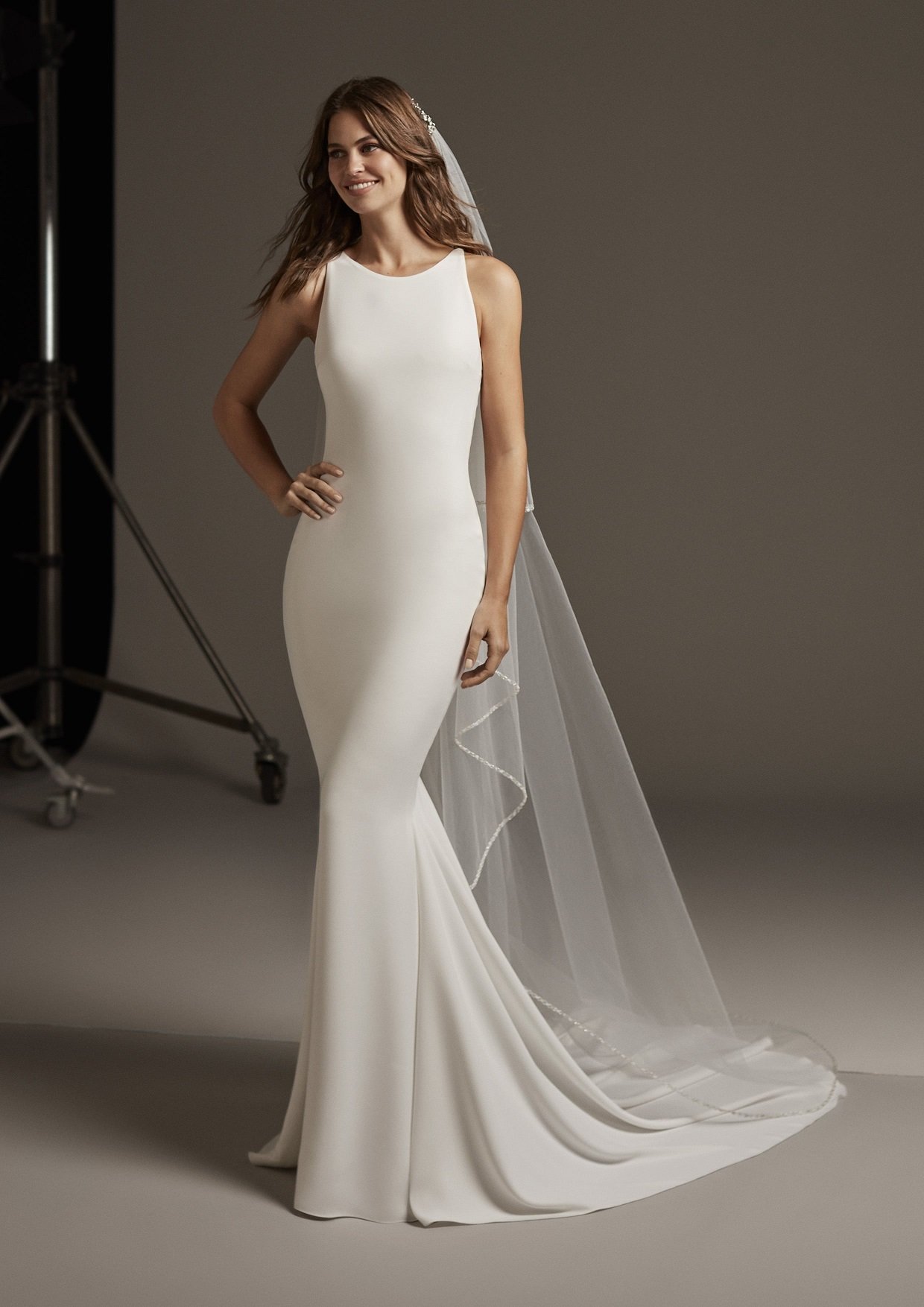 Elegant Mermaid Wedding Gown With Halter Neckline Modes Bridal Nz